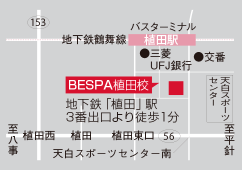 植田校の地図